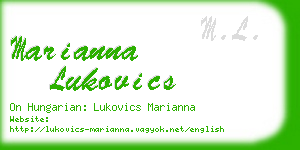 marianna lukovics business card